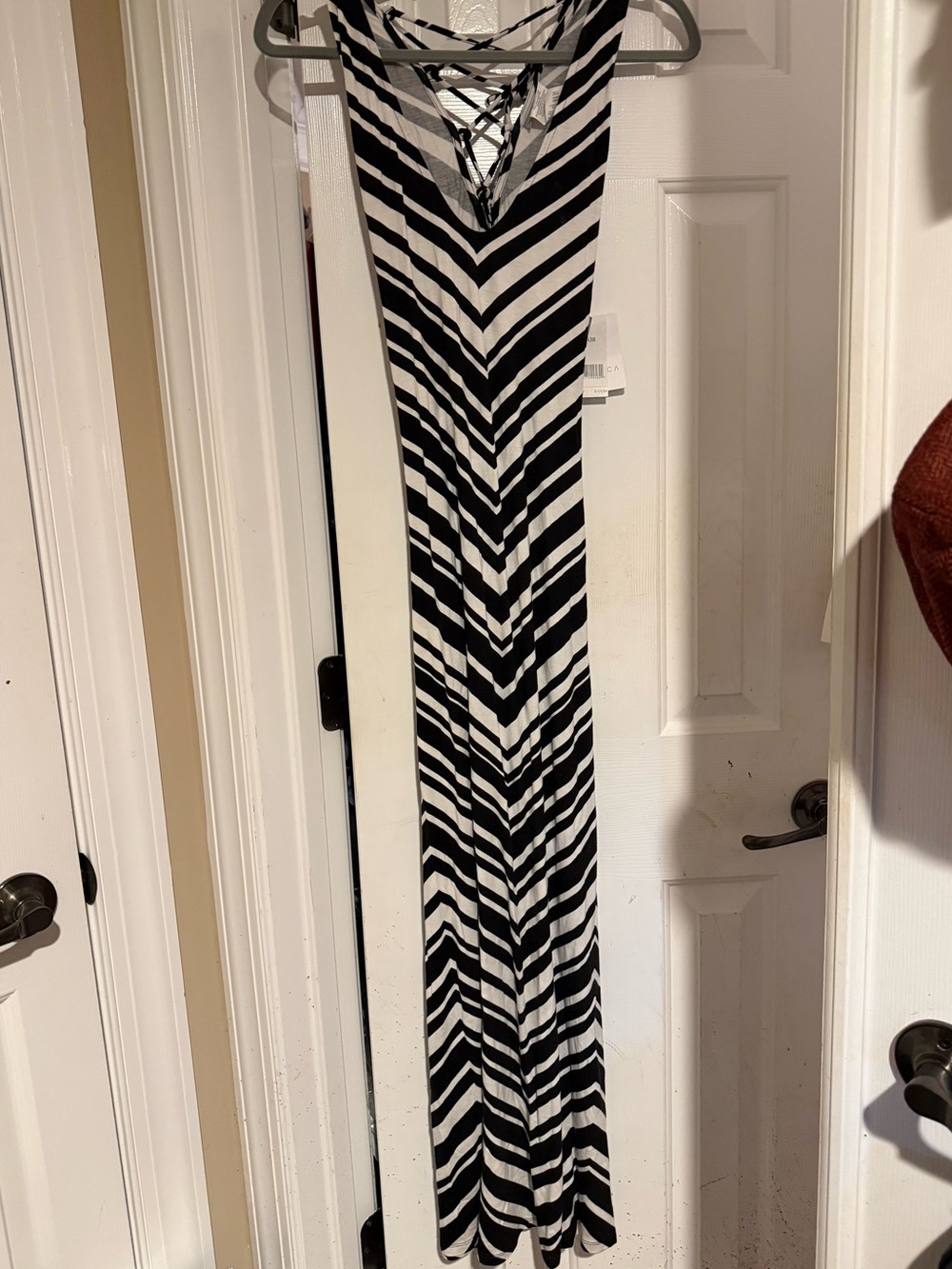 La Blanca Black & White Chevron Maxi Dress